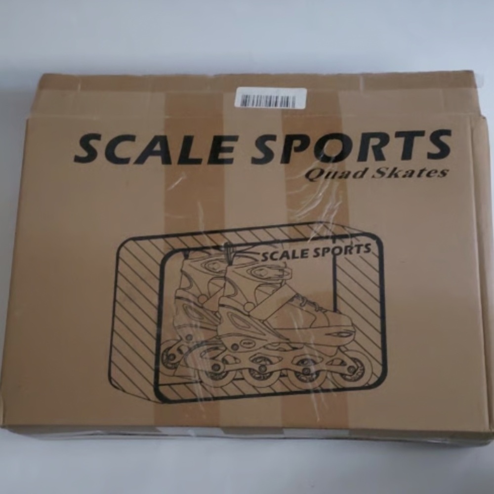 NIB Scale Sports Girls Adjustable Roller Skates Pink White Black Size 4-6 - Picture 6 of 8